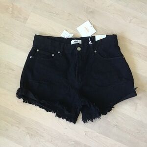 JUST BLACK DENIM JBD Black Denim cut Shorts NWT